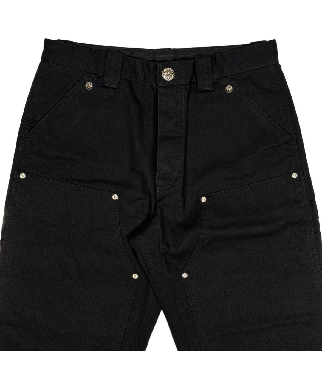 CHROME HEARTS Черные хлопковые прямые джинсы, фото 3