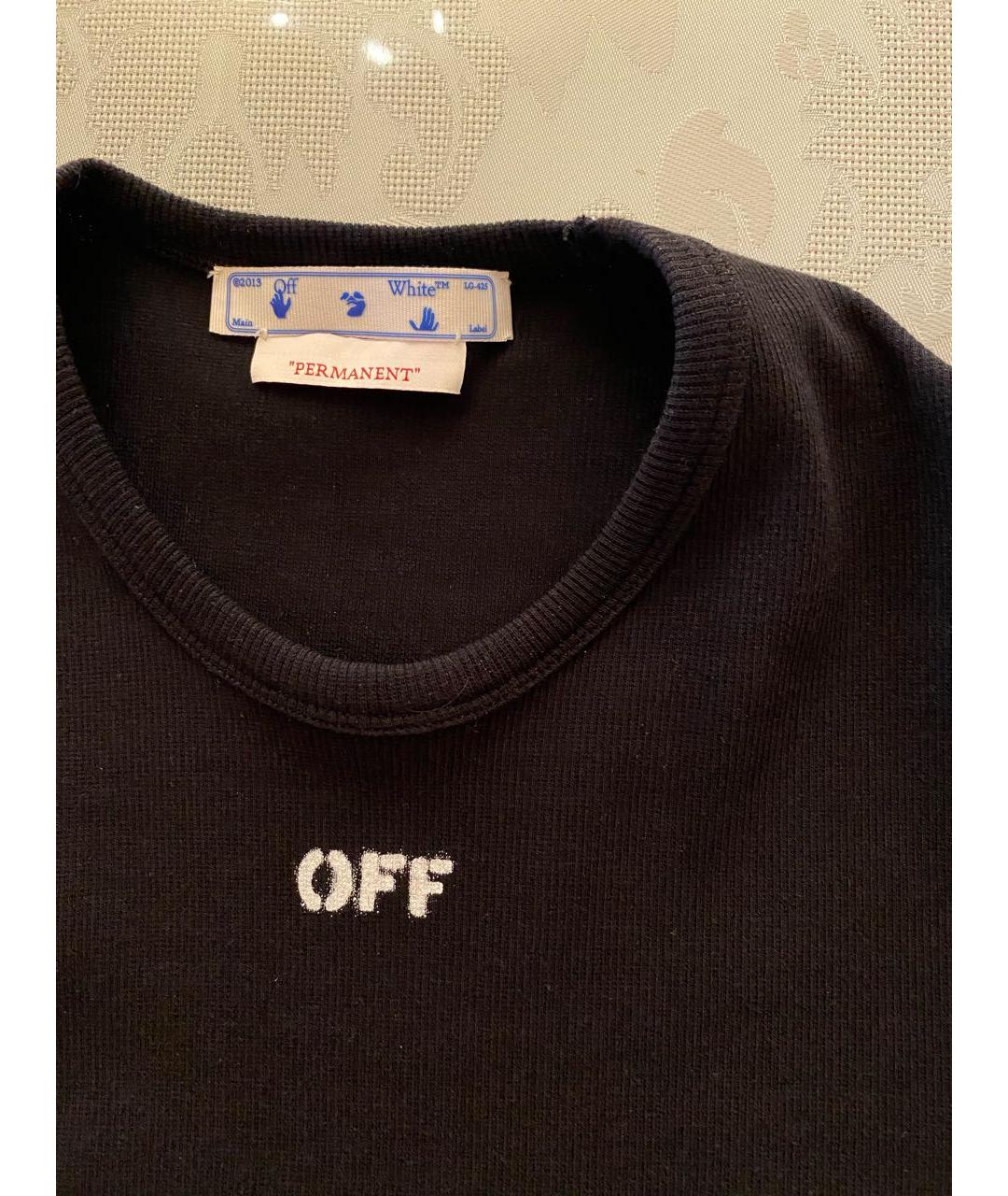 OFF-WHITE Черная хлопковая футболка, фото 3