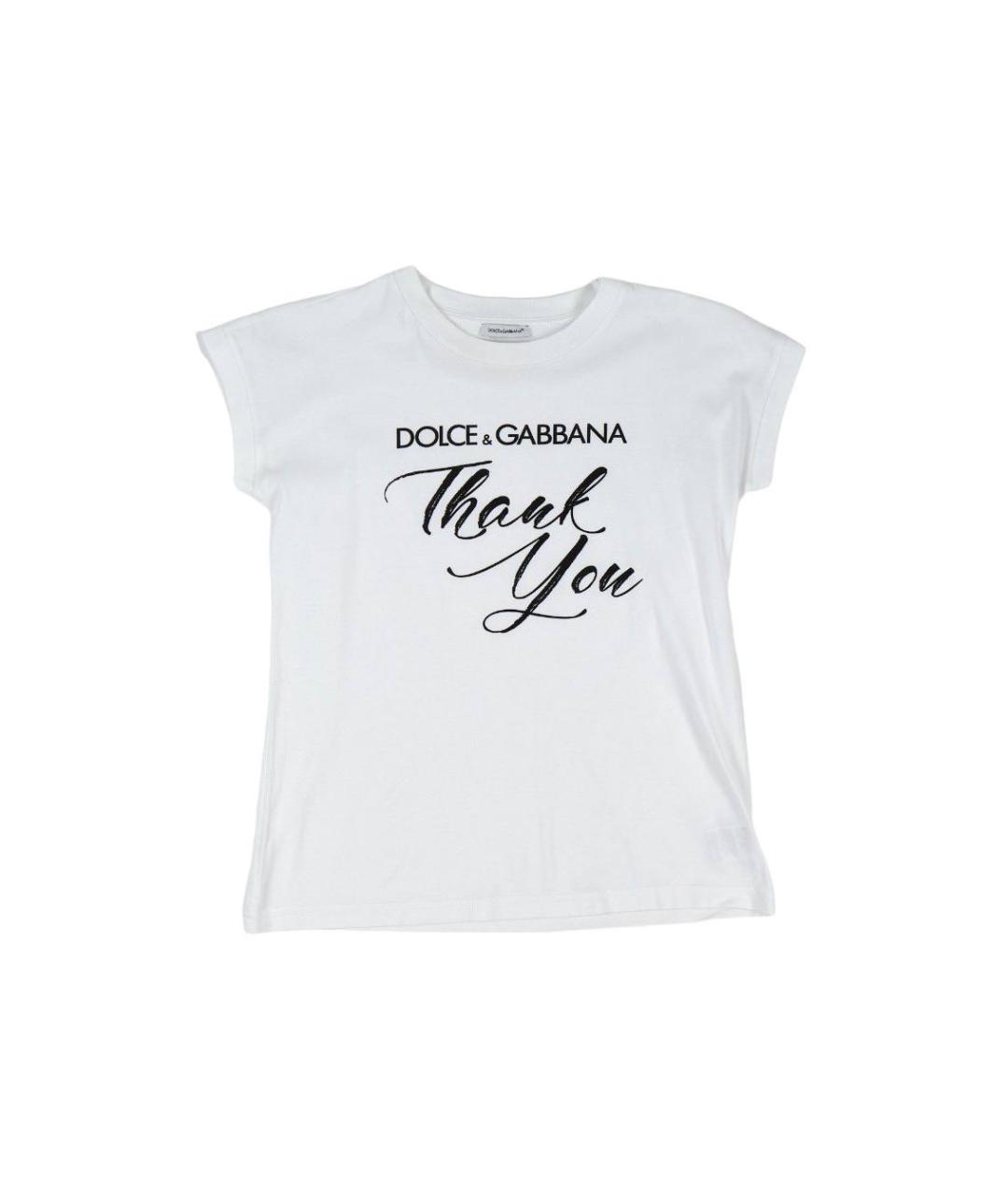 DOLCE & GABBANA KIDS Белый хлопковый детская футболка / топ, фото 1