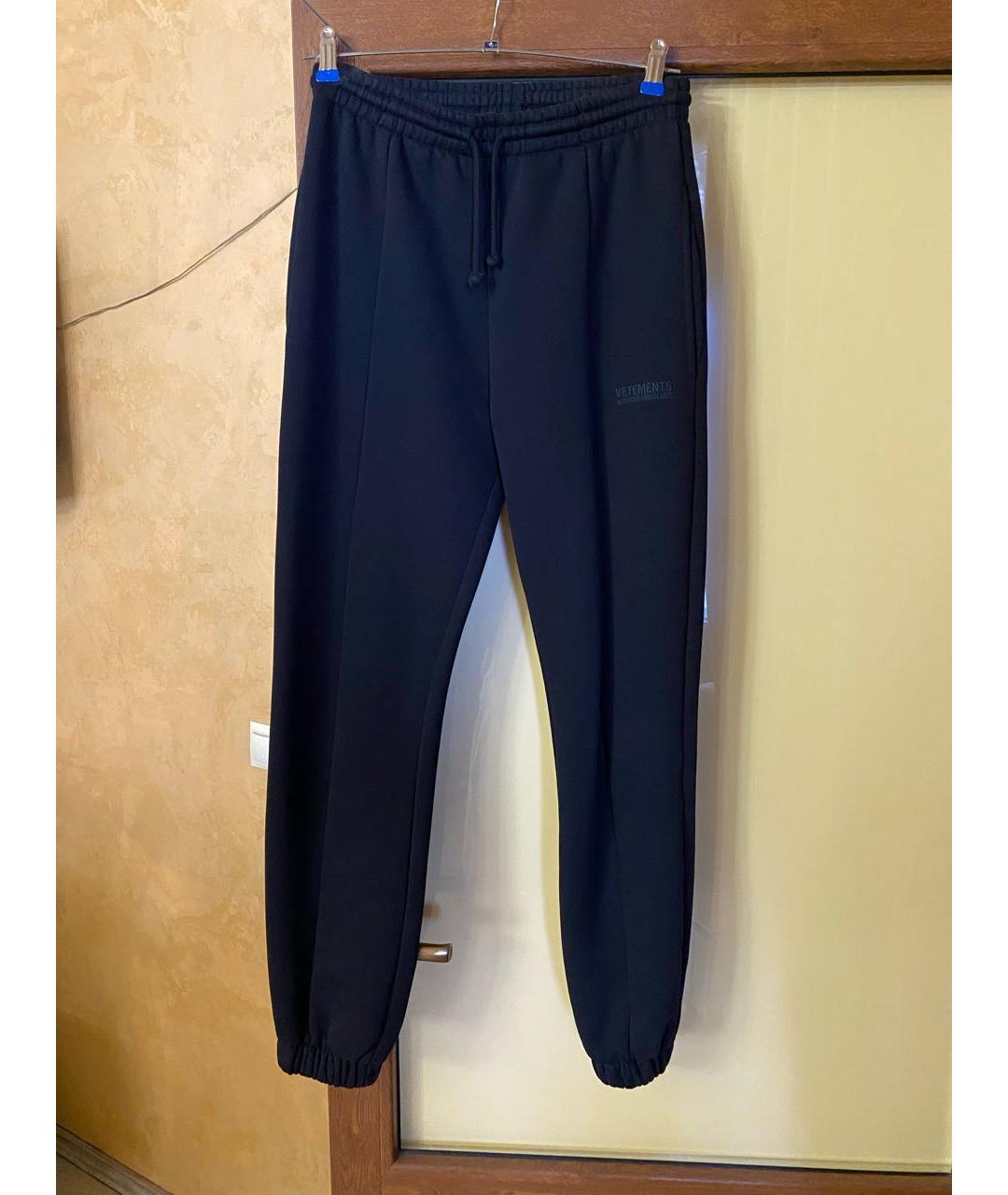 VETEMENTS Черные хлопковые спортивные брюки и шорты, фото 5