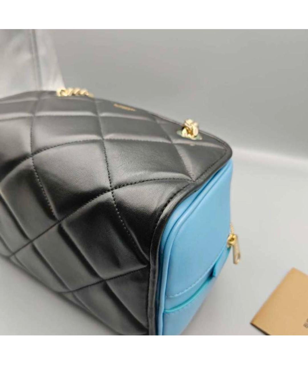 BURBERRY Черная кожаная сумка через плечо, фото 4