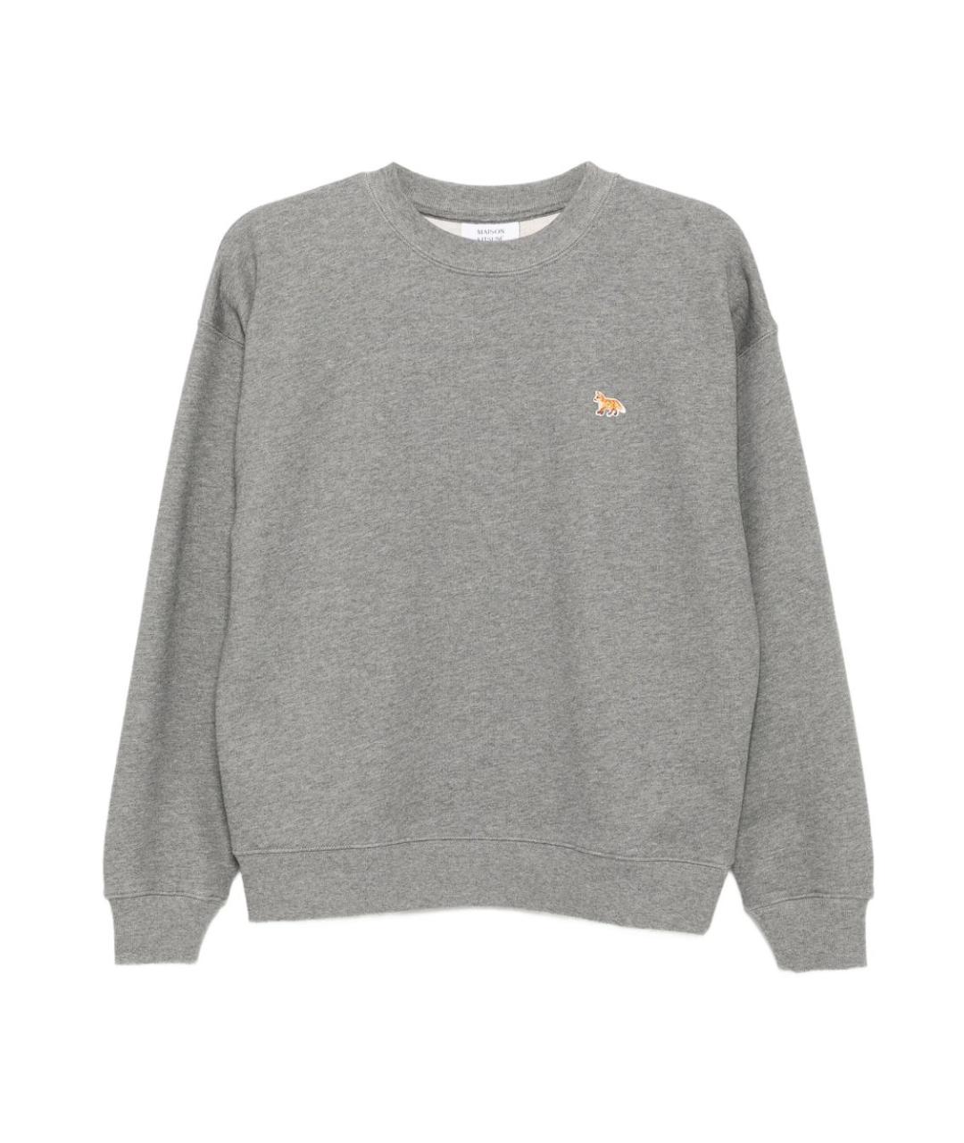 MAISON KITSUNE Серый хлопковый джемпер / свитер, фото 1