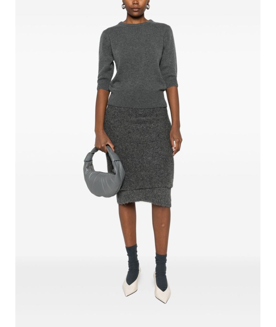 EXTREME CASHMERE Серый кашемировый джемпер / свитер, фото 5