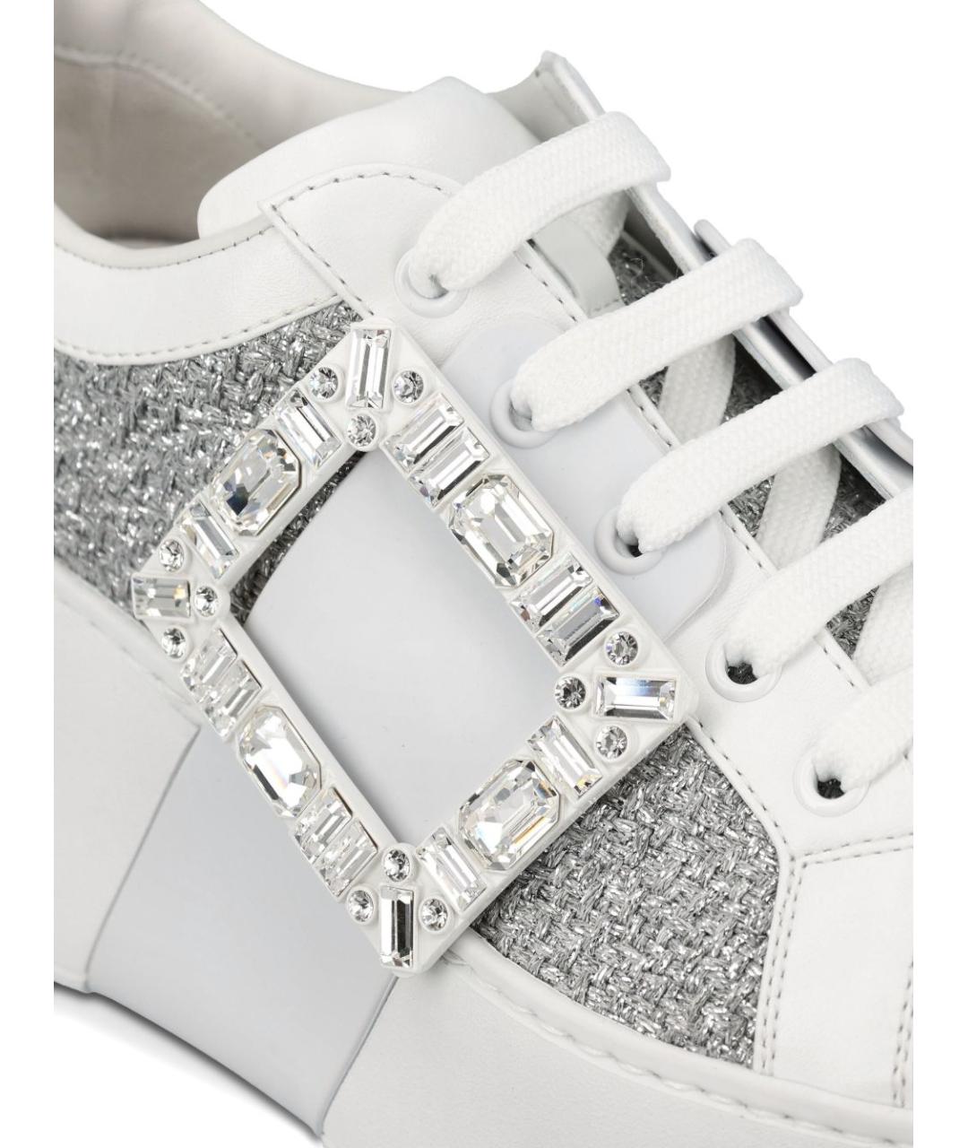 ROGER VIVIER Белые синтетические кроссовки, фото 4