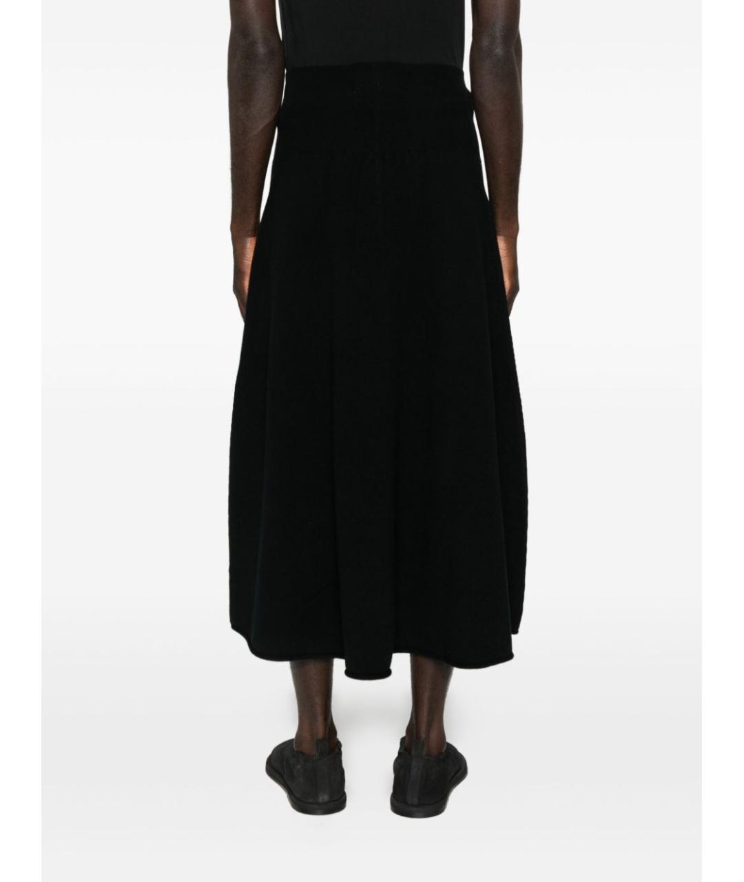 EXTREME CASHMERE Черная кашемировая юбка макси, фото 4