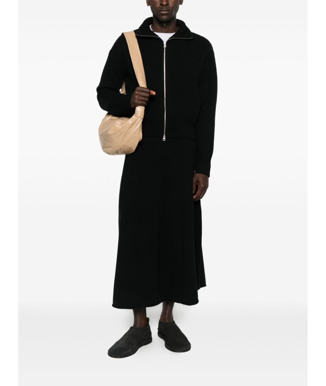EXTREME CASHMERE Черная кашемировая юбка макси, фото 2