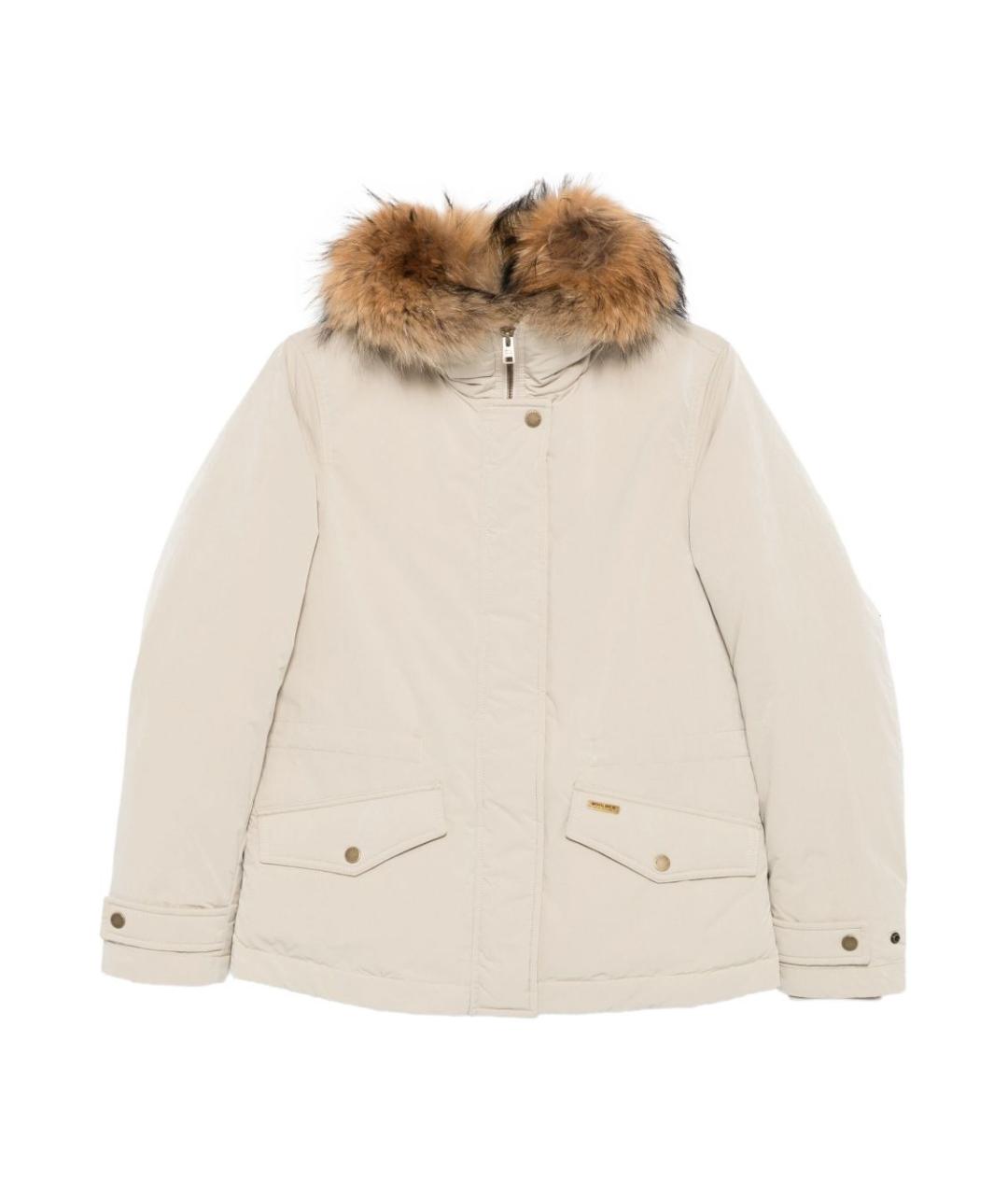WOOLRICH Бежевая полиэстеровая куртка, фото 1