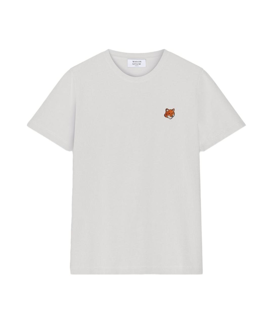 MAISON KITSUNE Белая хлопковая футболка, фото 1