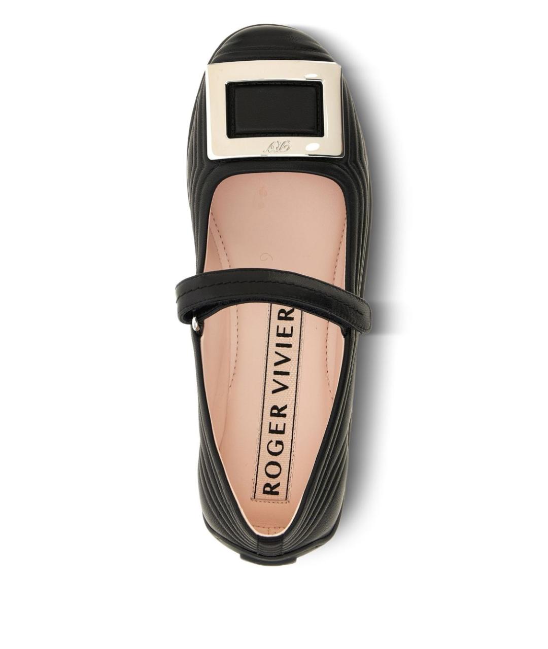 ROGER VIVIER Черные кожаные балетки, фото 2