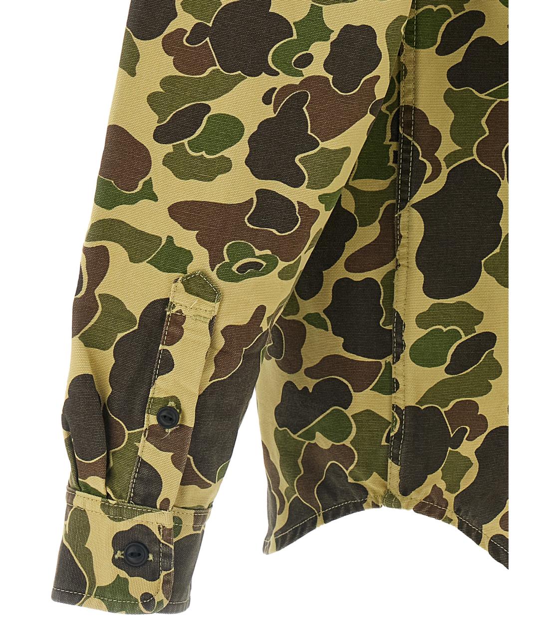 CARHARTT WIP Хаки хлопковая кэжуал рубашка, фото 4