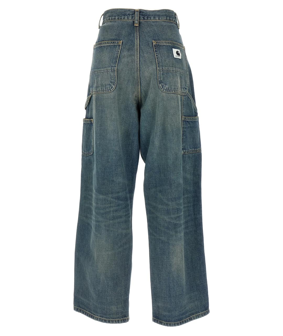 CARHARTT WIP Синие хлопковые прямые джинсы, фото 2