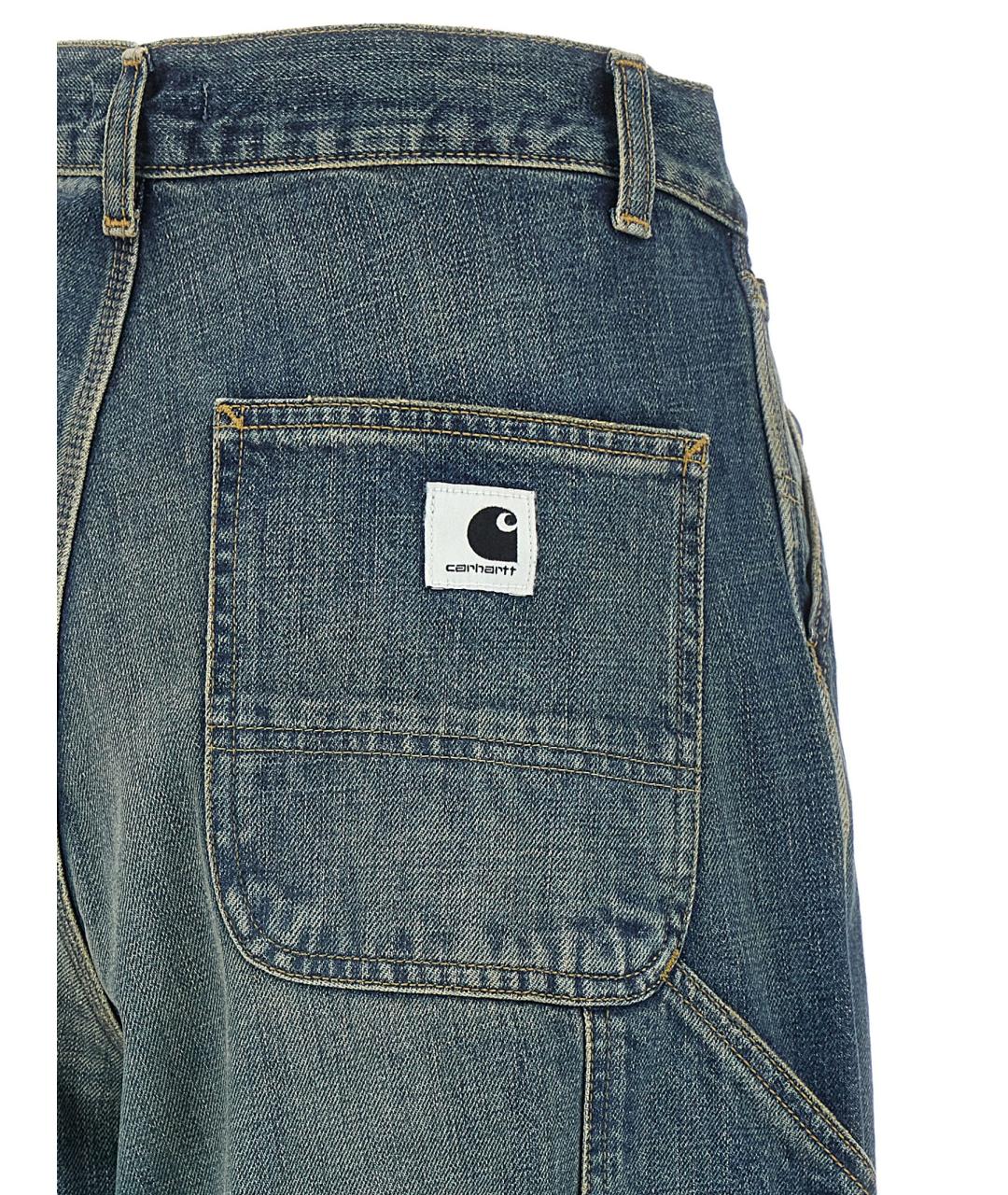 CARHARTT WIP Синие хлопковые прямые джинсы, фото 4