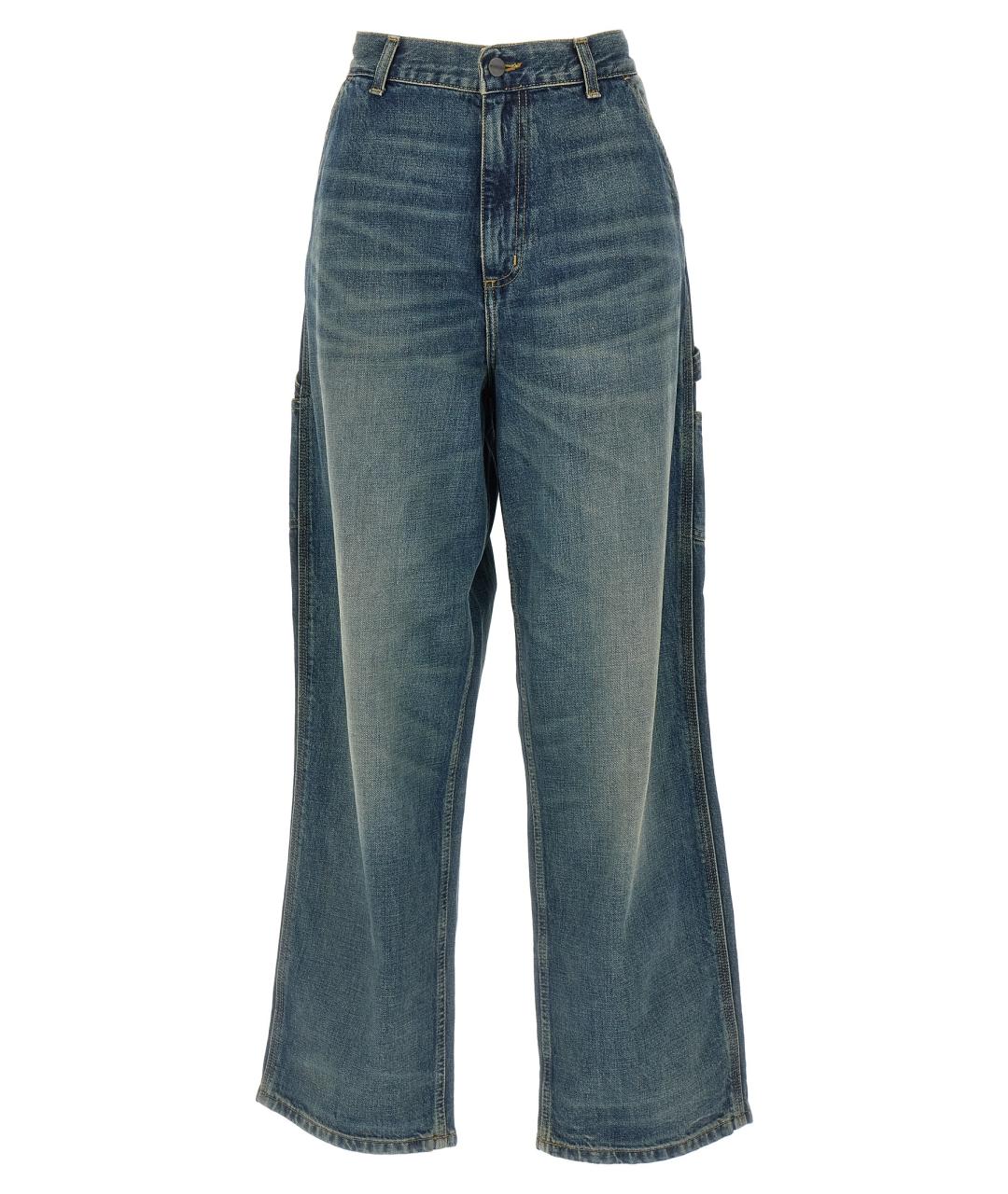 CARHARTT WIP Синие хлопковые прямые джинсы, фото 1