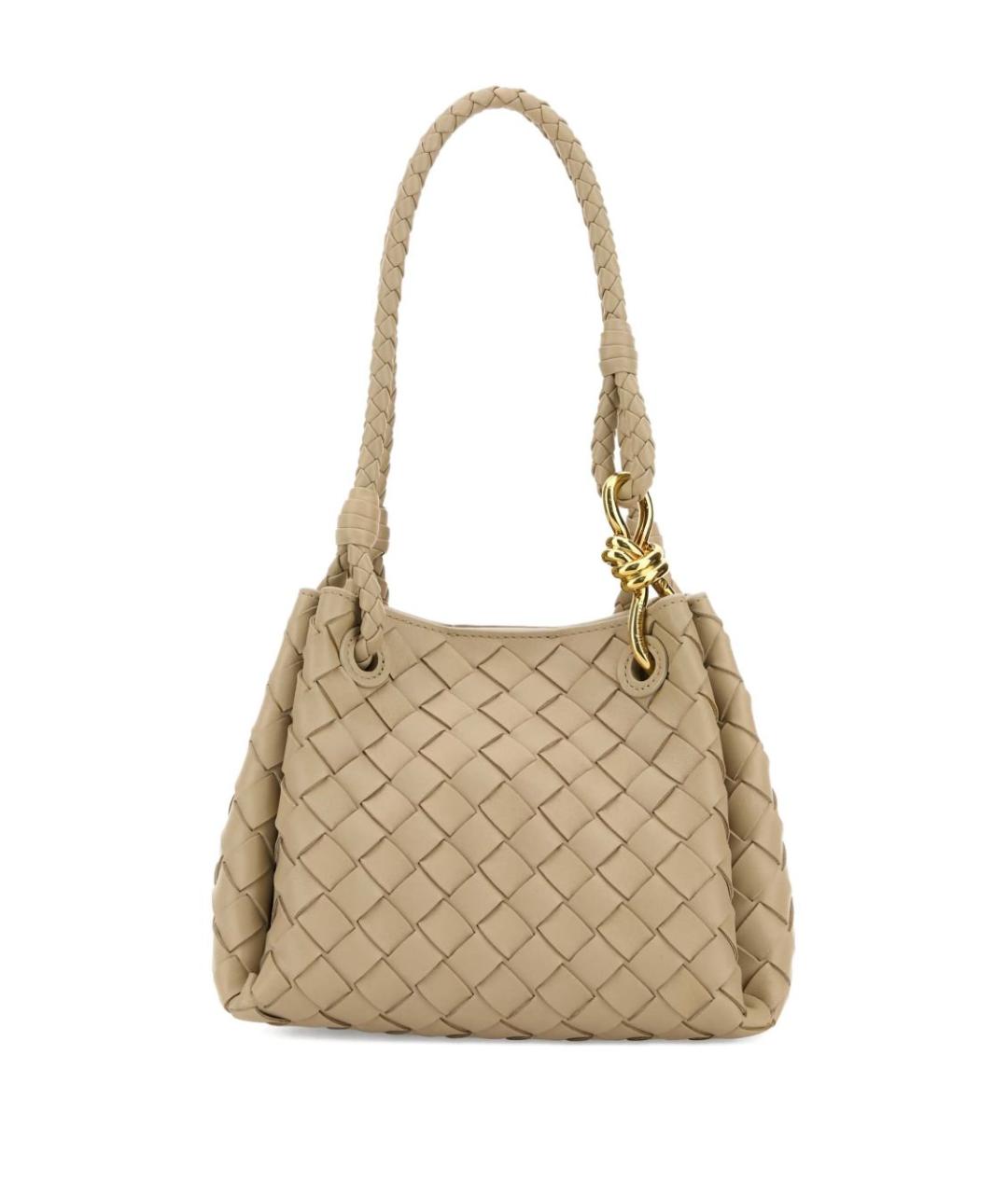 BOTTEGA VENETA Бежевая кожаная сумка тоут, фото 2