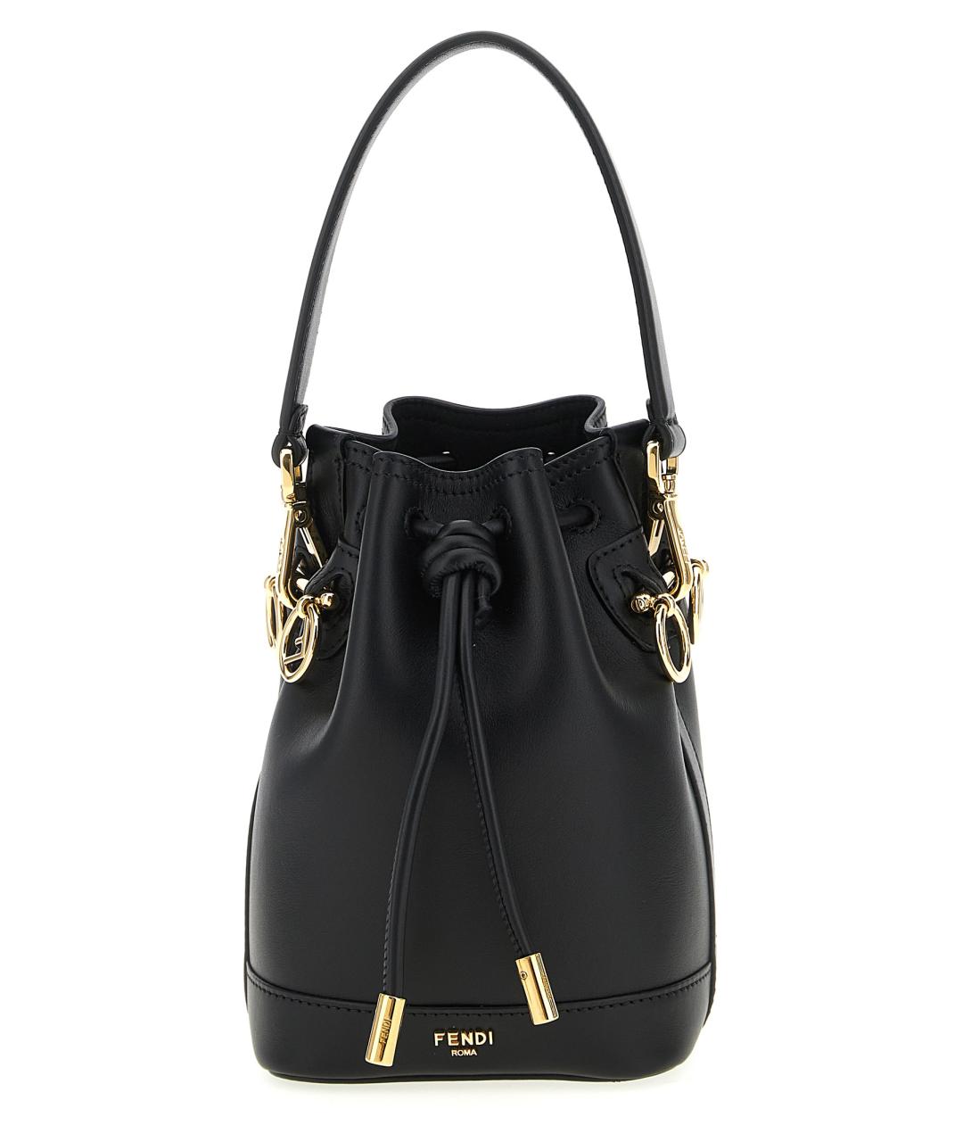 FENDI Черная кожаная сумка тоут, фото 1