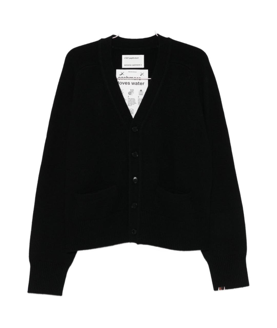EXTREME CASHMERE Черный кашемировый кардиган, фото 1