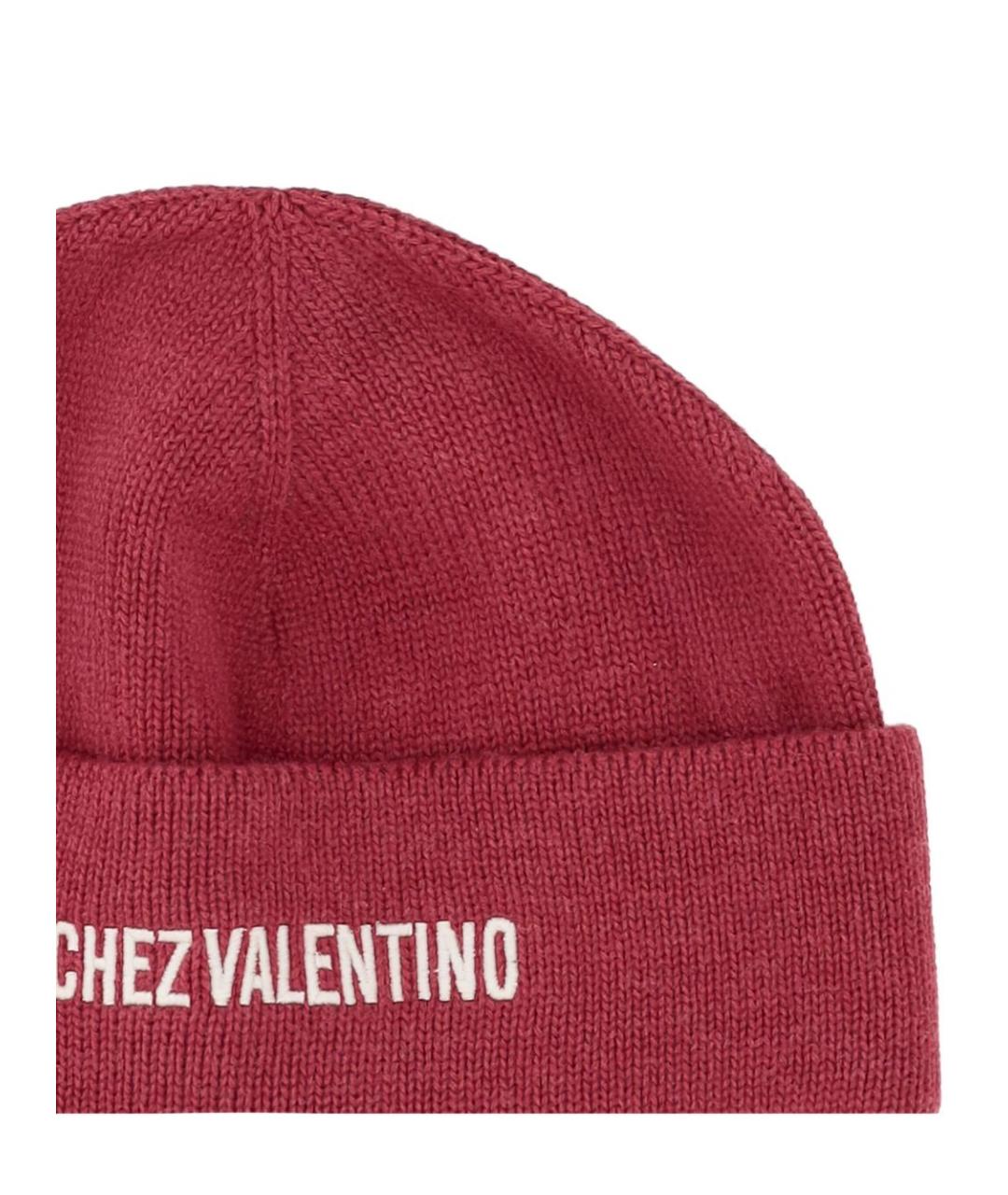 VALENTINO Красная хлопковая шапка, фото 2