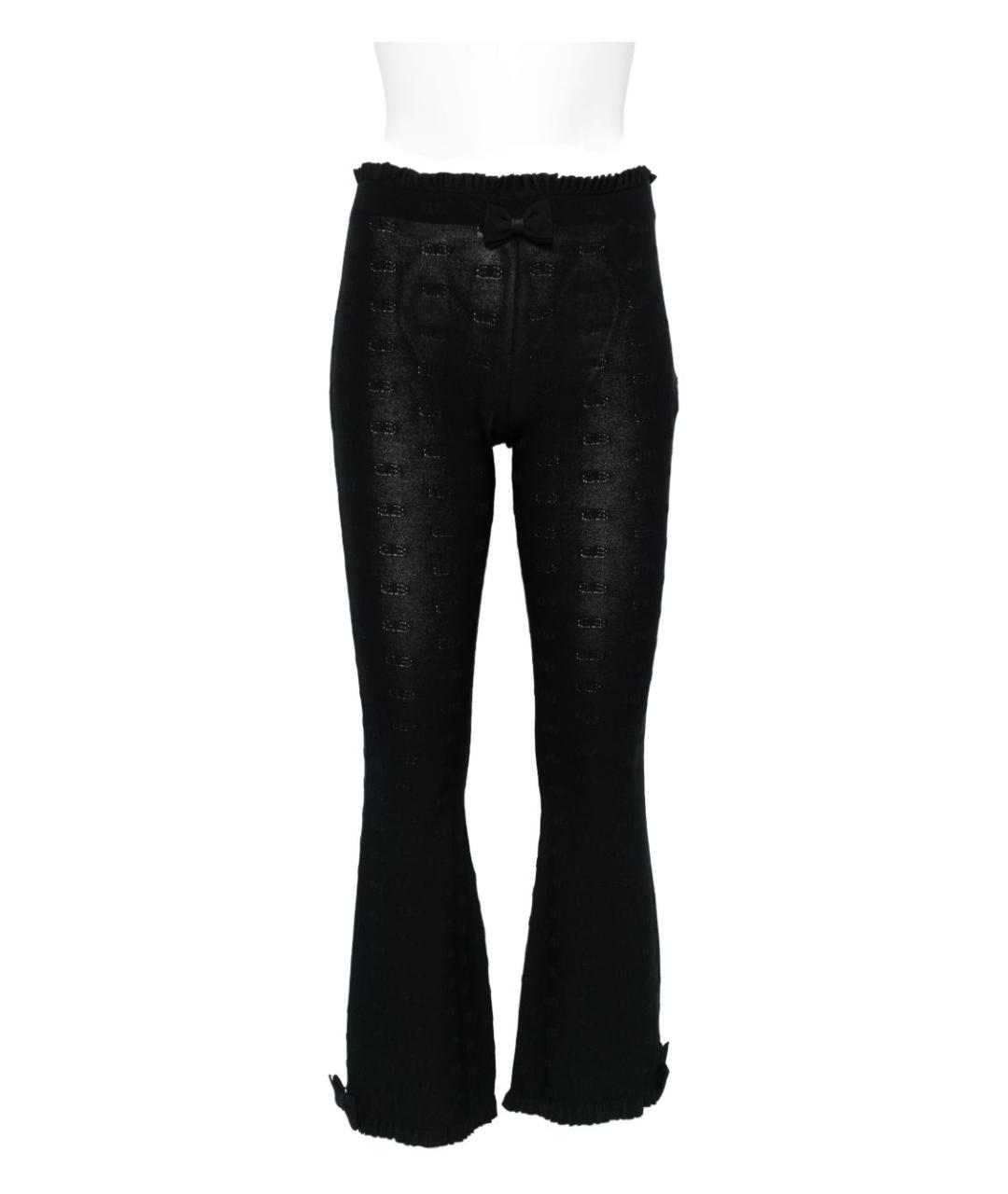 BALENCIAGA Черные вискозные прямые брюки, фото 2