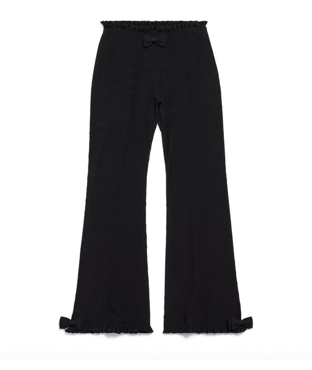 BALENCIAGA Черные вискозные прямые брюки, фото 7
