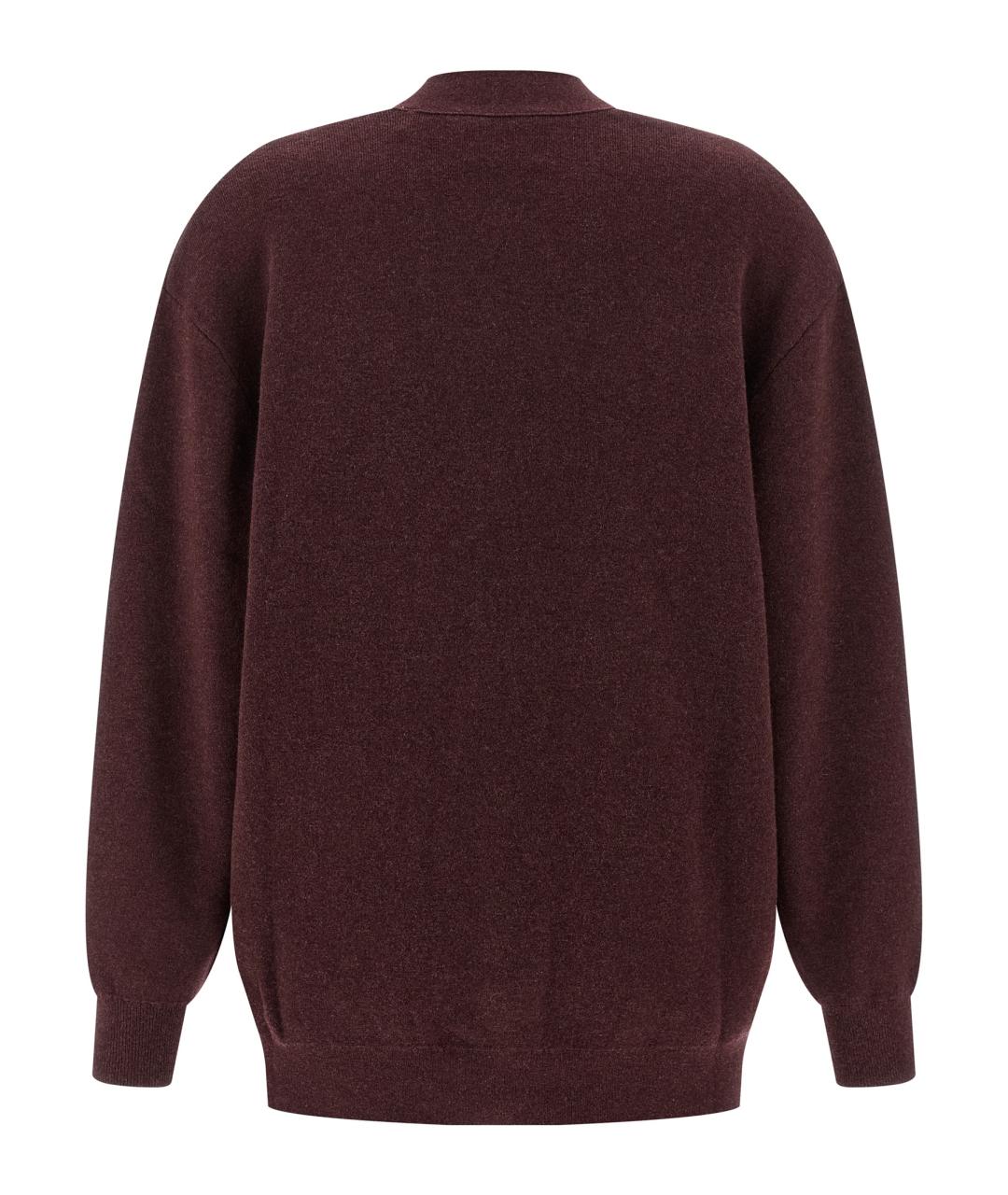 ISABEL MARANT ETOILE Бордовый хлопковый кардиган, фото 2