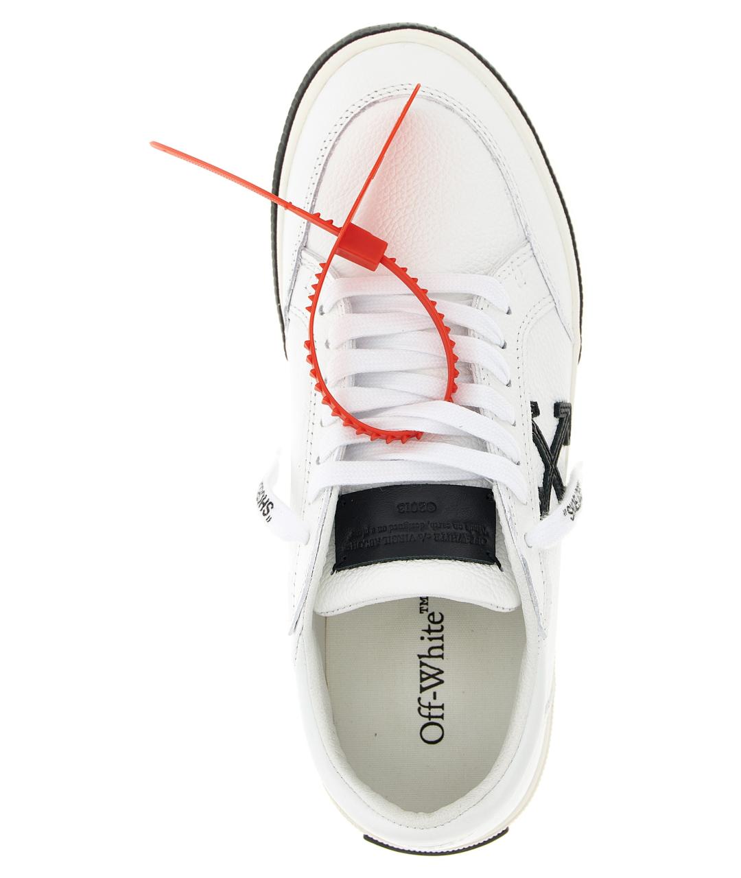 OFF-WHITE Белые кожаные низкие кроссовки / кеды, фото 5