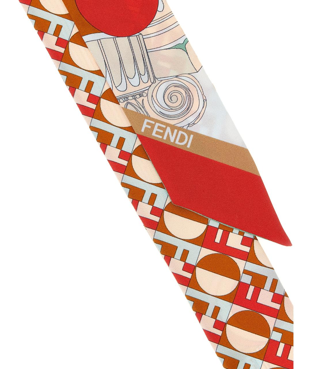 FENDI Мульти шелковый шарф, фото 3