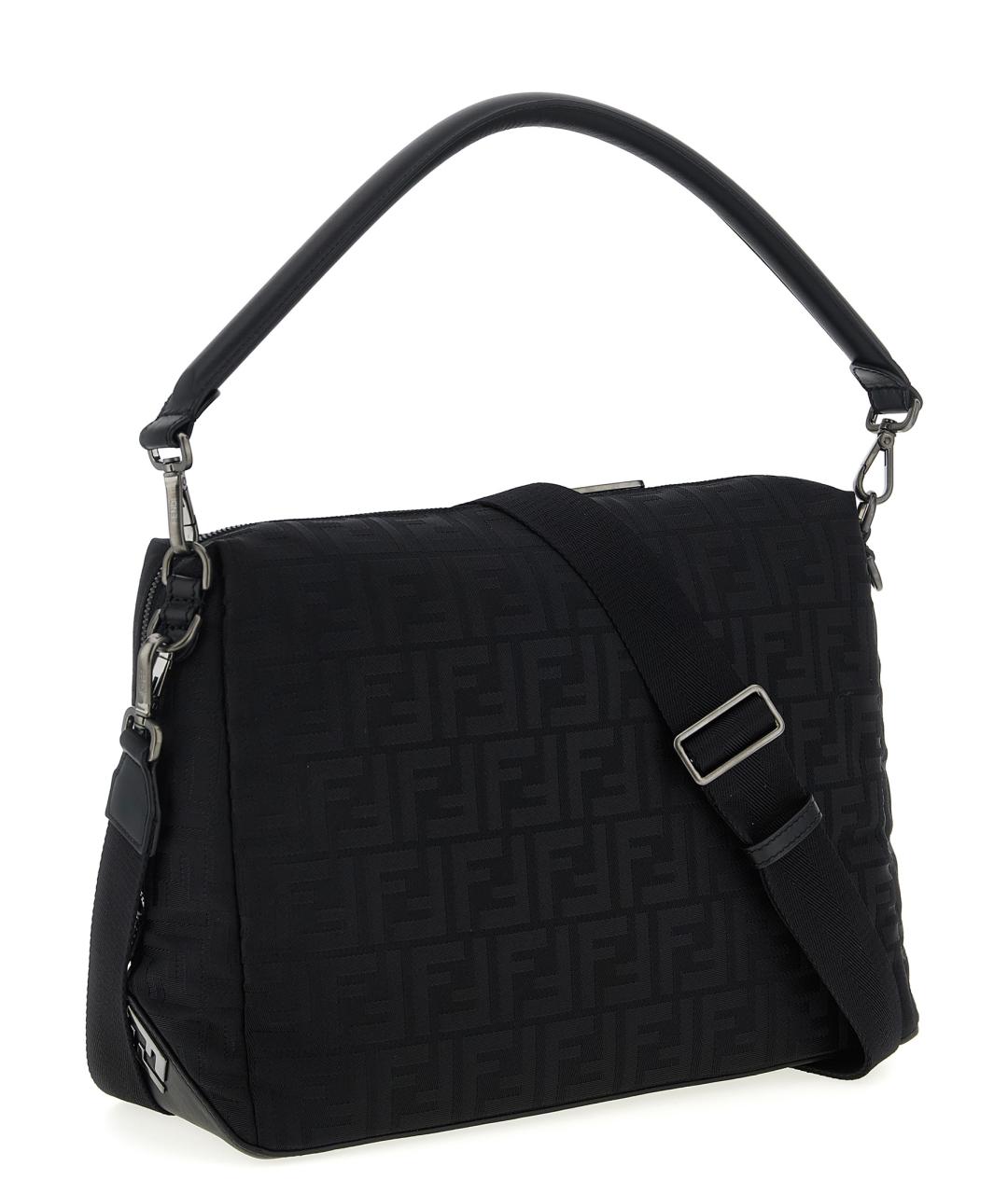 FENDI Черная синтетическая сумка на плечо, фото 2
