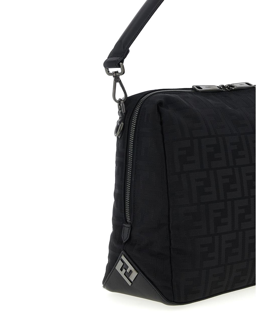 FENDI Черная синтетическая сумка на плечо, фото 3