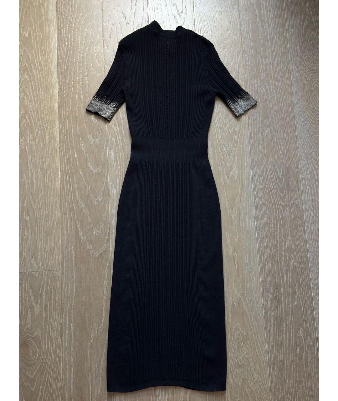 BALMAIN Черное кашемировое повседневное платье, фото 2