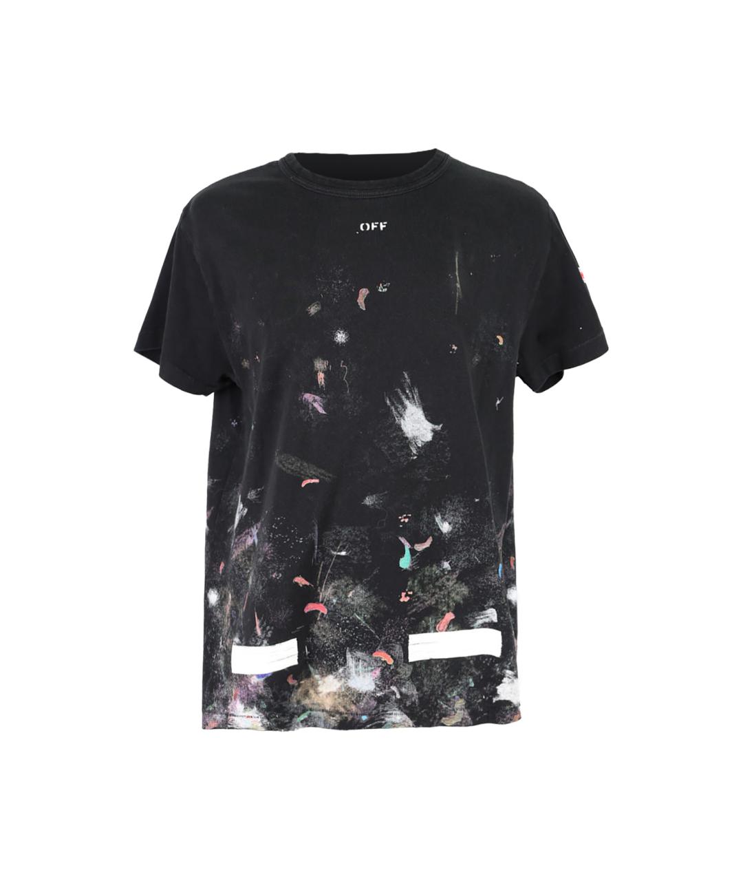 OFF-WHITE Черная хлопковая футболка, фото 1