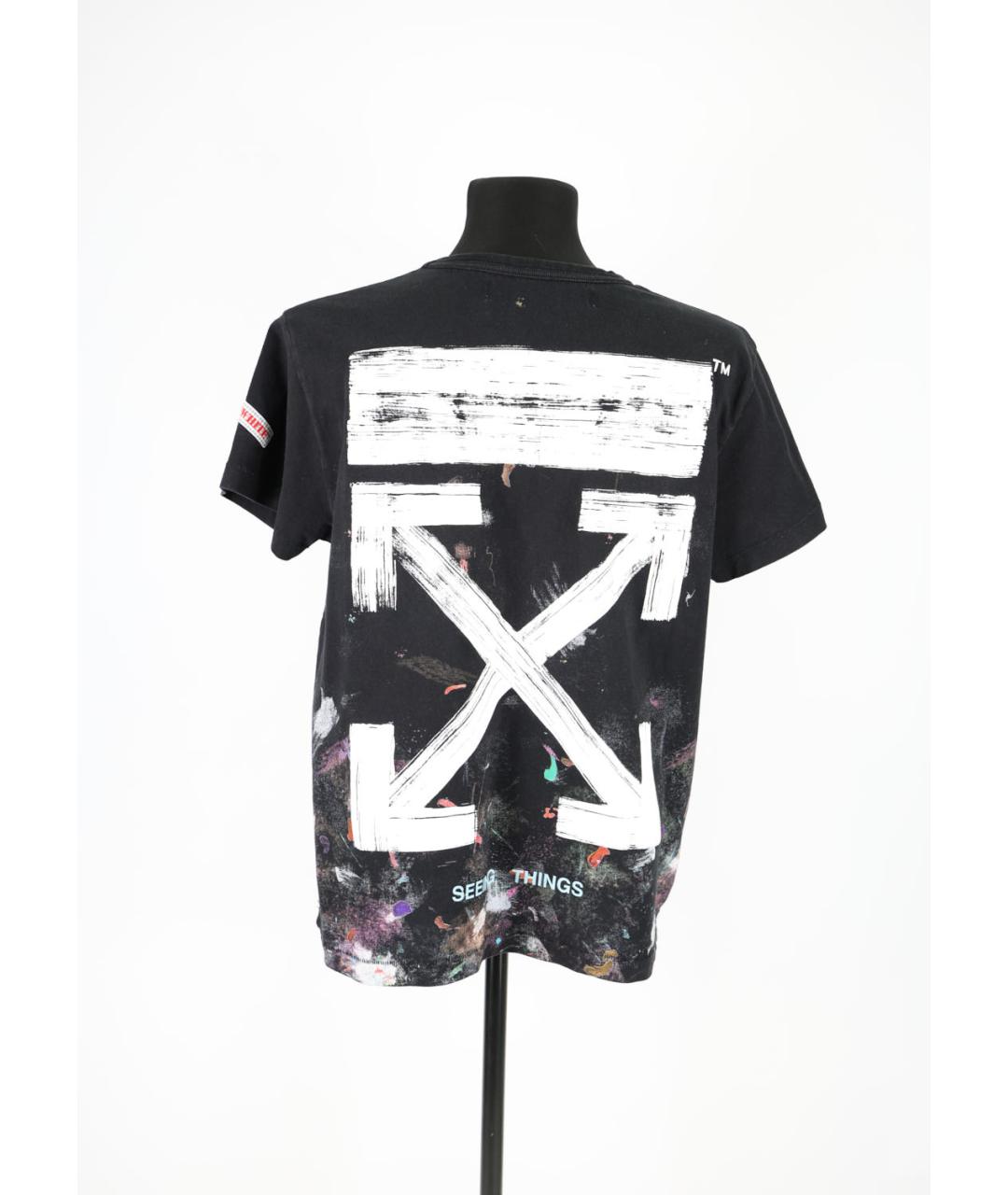 OFF-WHITE Черная хлопковая футболка, фото 4