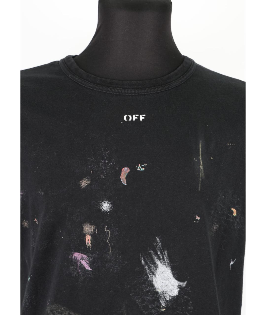 OFF-WHITE Черная хлопковая футболка, фото 3
