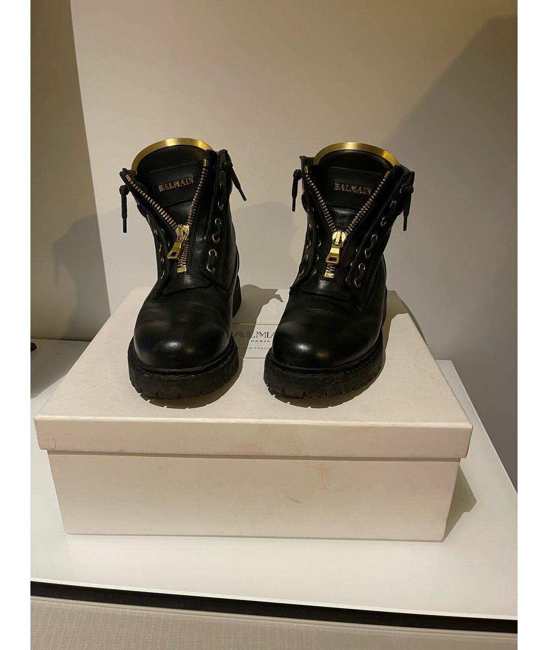 BALMAIN Черные кожаные ботинки, фото 2