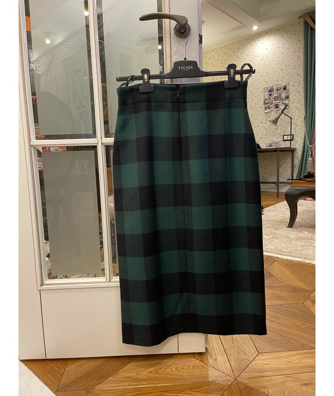 CHRISTIAN DIOR Зеленая юбка миди, фото 4