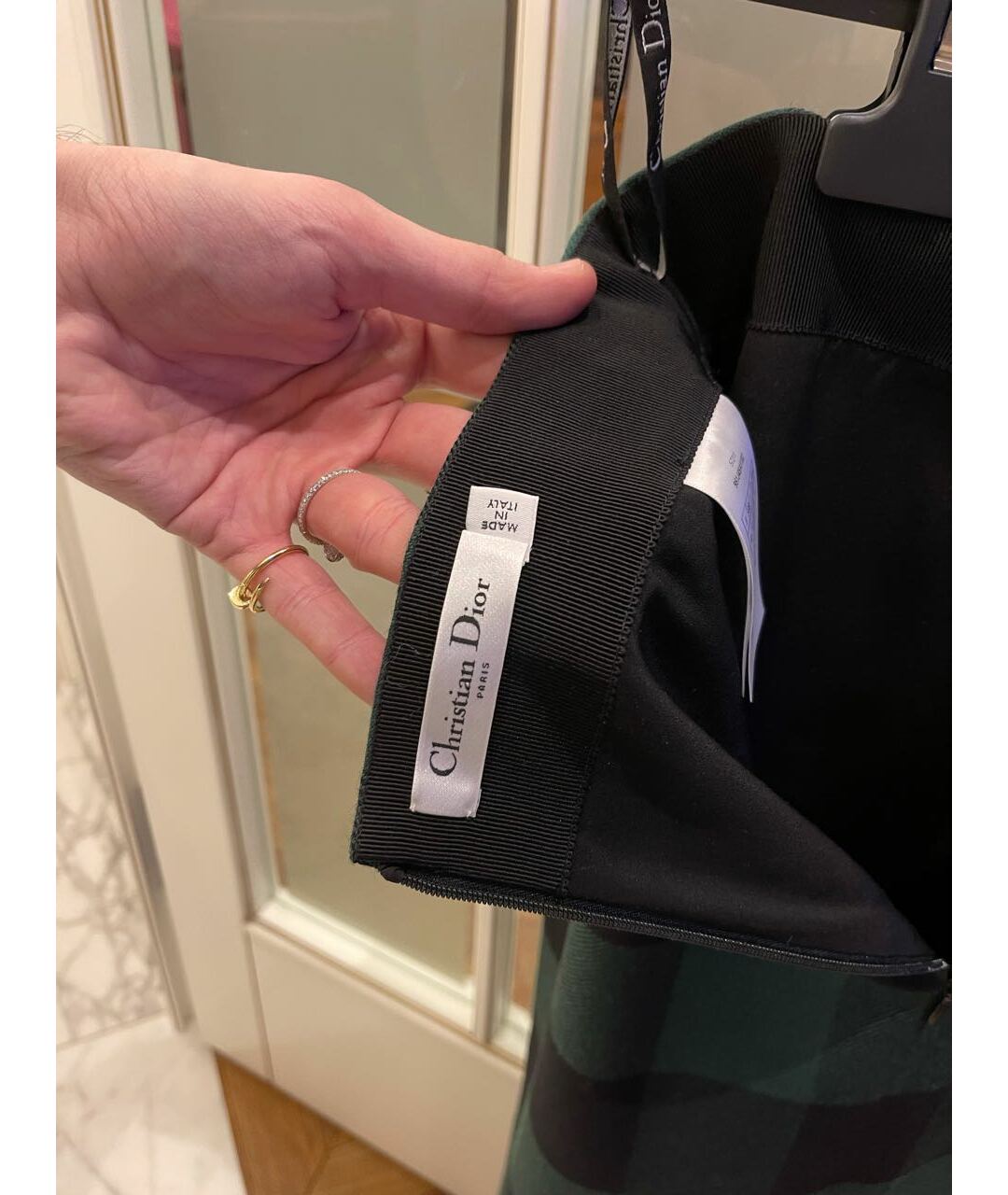CHRISTIAN DIOR Зеленая юбка миди, фото 3