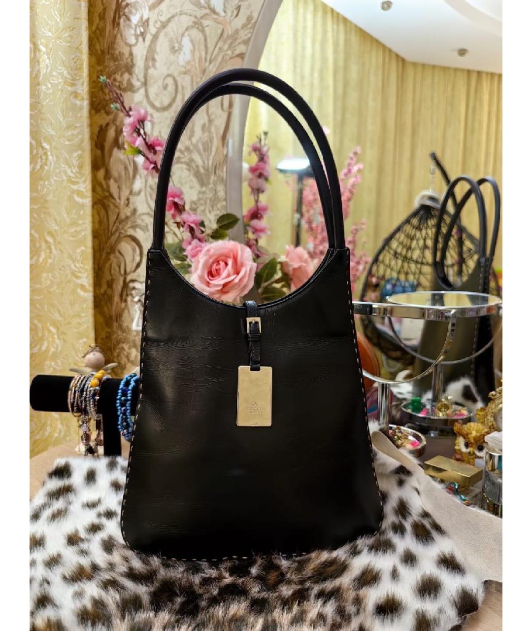 GUCCI Черная кожаная сумка через плечо, фото 10