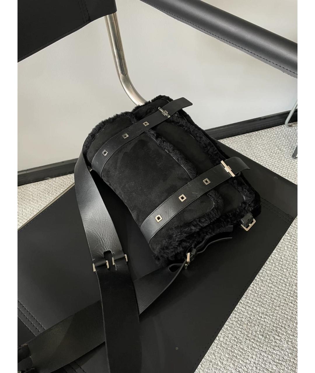BOTTEGA VENETA Черная замшевая сумка через плечо, фото 3