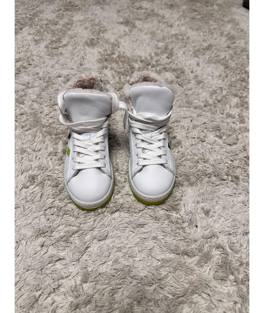 KENZO KIDS Белые кожаные кеды, фото 2