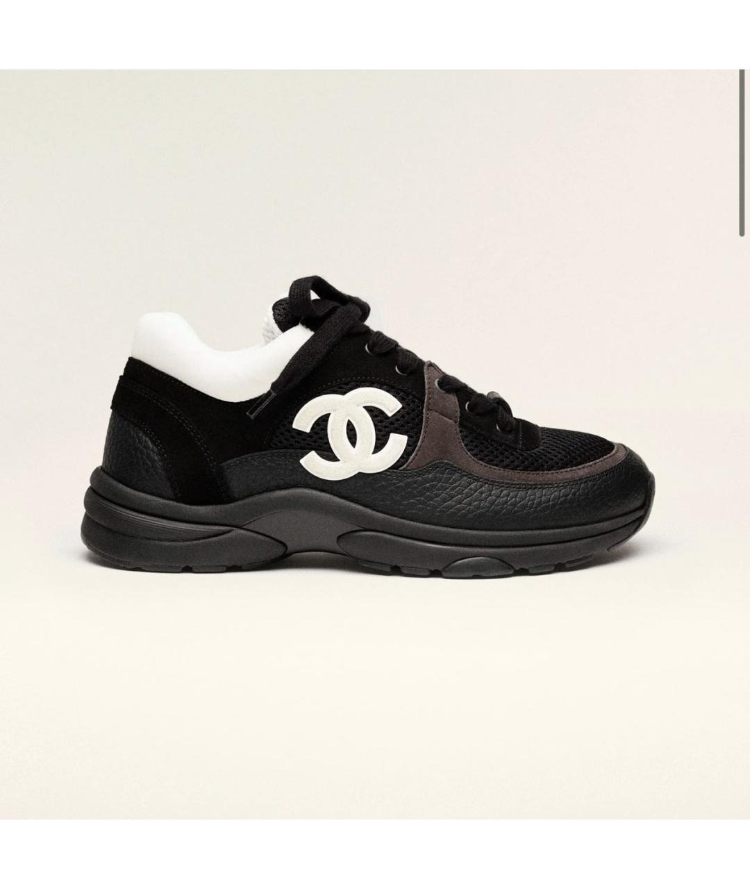 CHANEL Черные кроссовки, фото 4