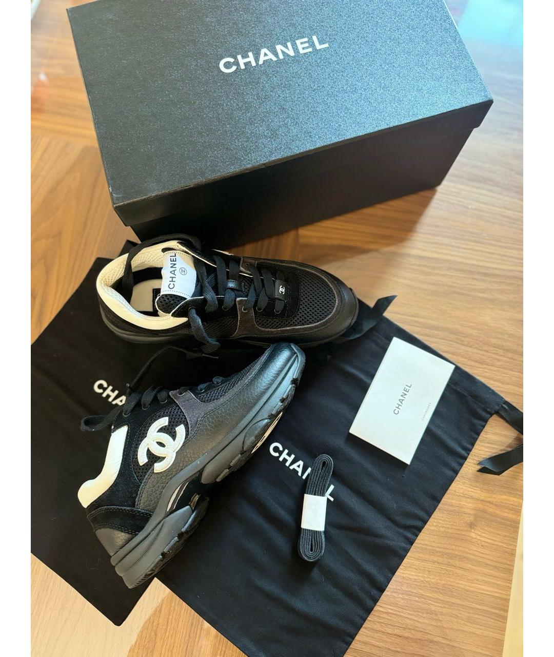 CHANEL Черные кроссовки, фото 5