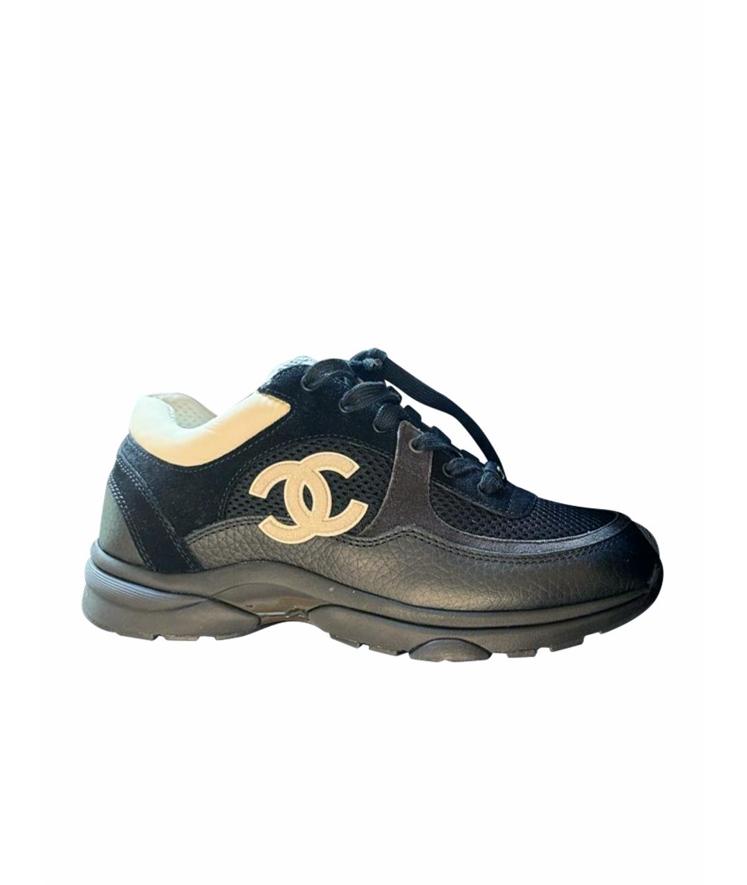 CHANEL Черные кроссовки, фото 1