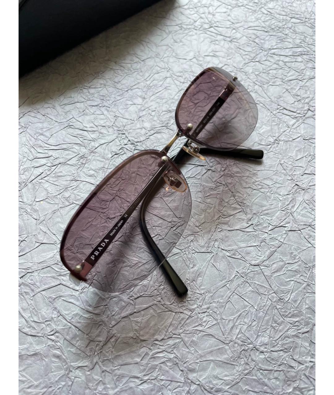 PRADA Черные пластиковые солнцезащитные очки, фото 7