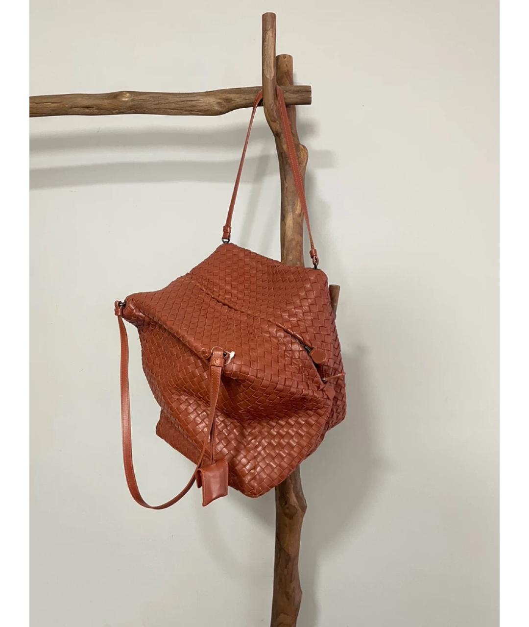 BOTTEGA VENETA Коричневая кожаная сумка через плечо, фото 2