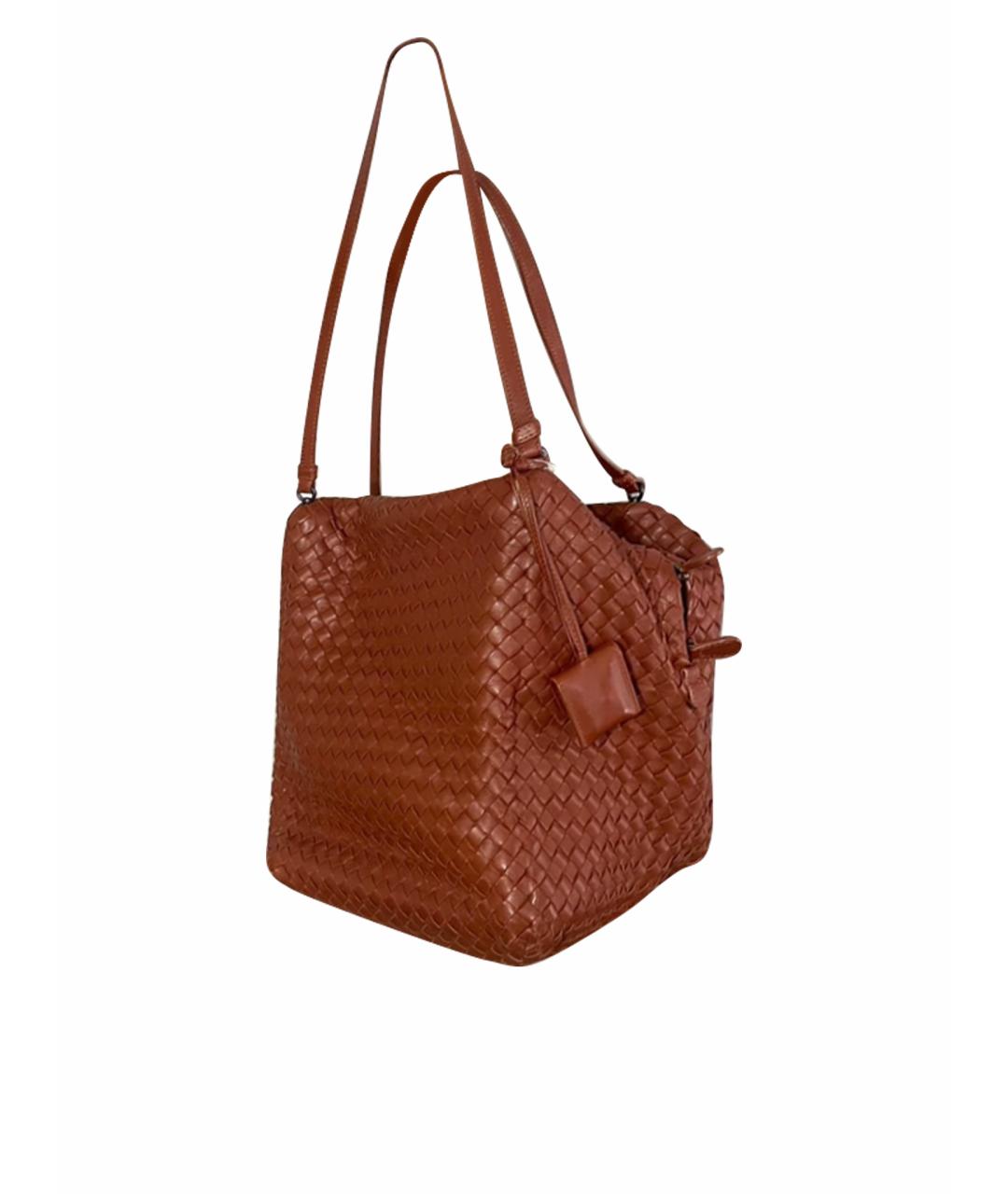 BOTTEGA VENETA Коричневая кожаная сумка через плечо, фото 1