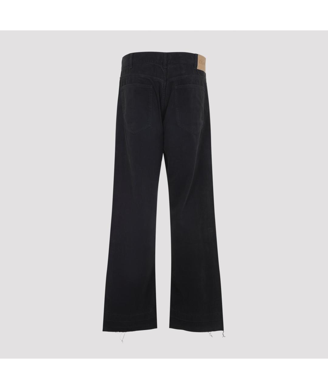 CELINE Черные хлопковые прямые джинсы, фото 4