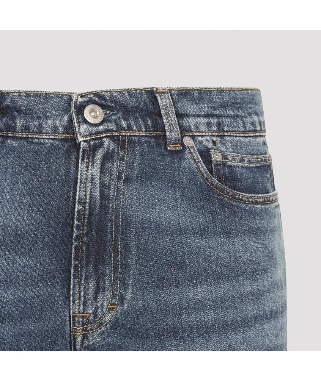 OUR LEGACY Синие хлопковые прямые джинсы, фото 3