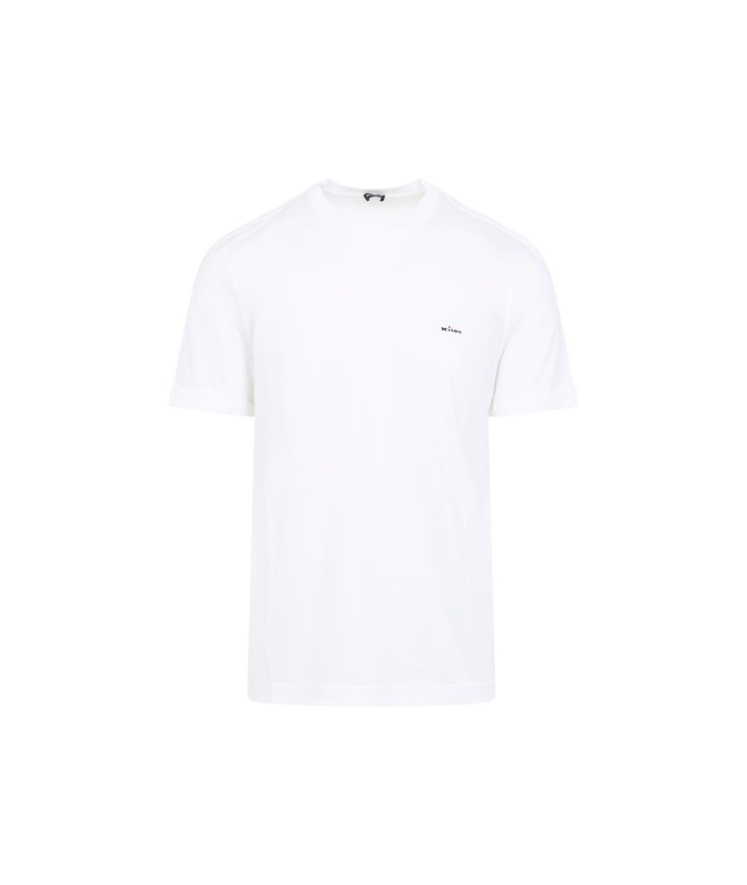 KITON Белая хлопковая футболка, фото 1