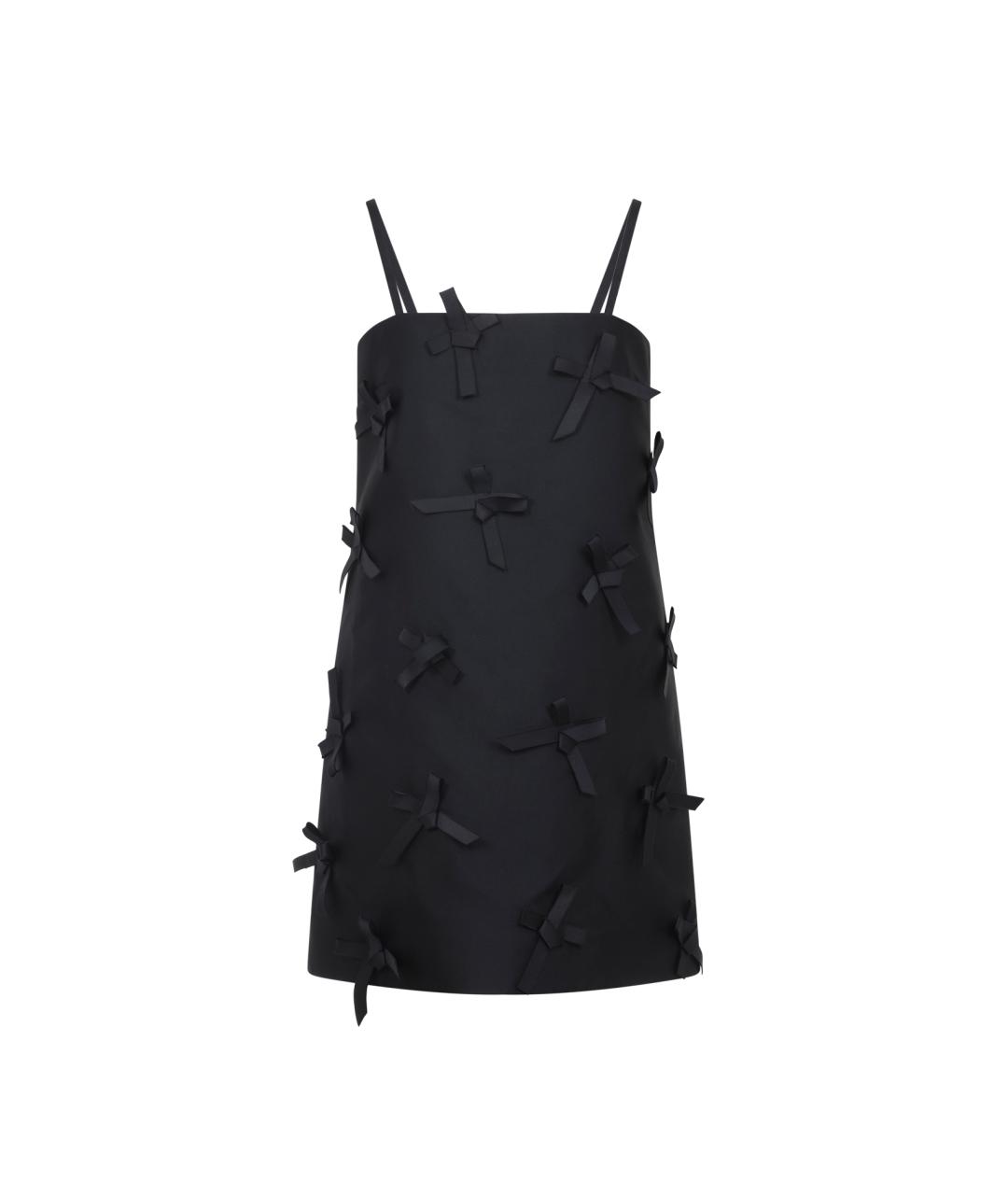 JIL SANDER Черное полиэстеровое коктейльное платье, фото 1
