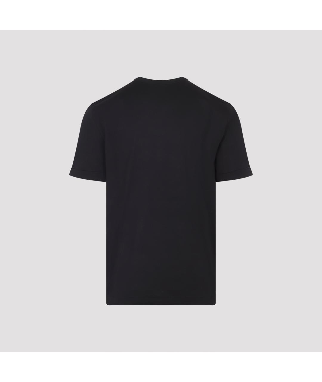 KITON Черная хлопковая футболка, фото 2