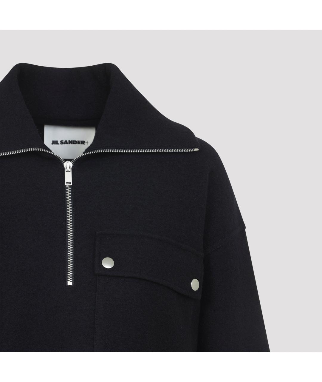 JIL SANDER Темно-синий шерстяной джемпер / свитер, фото 4